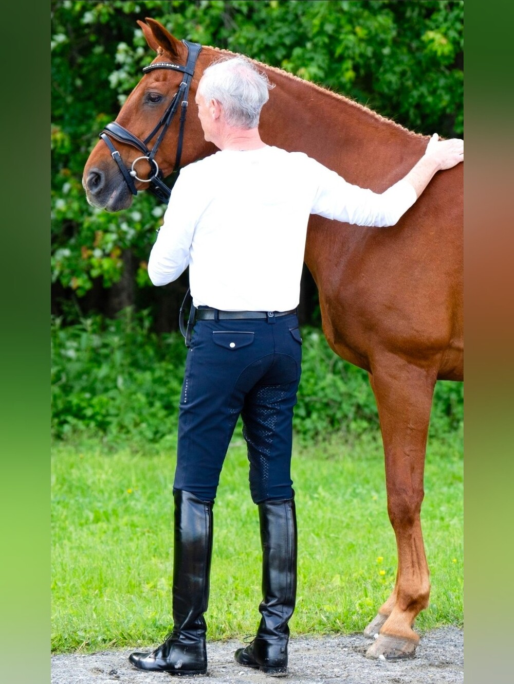 KL Select Evan Men's 32R FS Navy/Black Riding Breeches